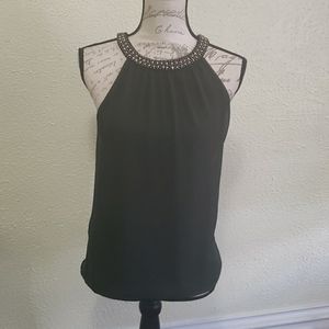 Express GU sz small hunter green top with elastic